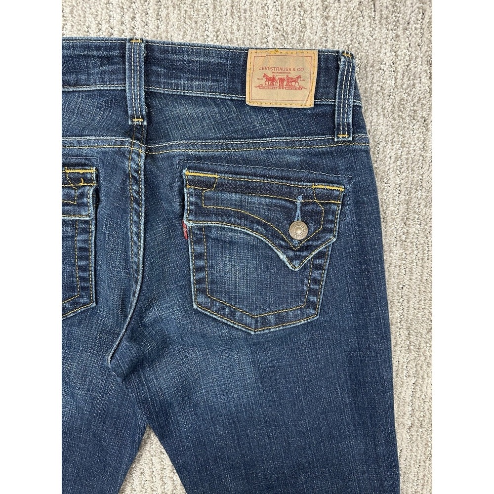 Levi's 524 Women's Too Superlow Flare Blue Jeans - Size 3 Medium (29x31.5) - Picture 3 of 11
